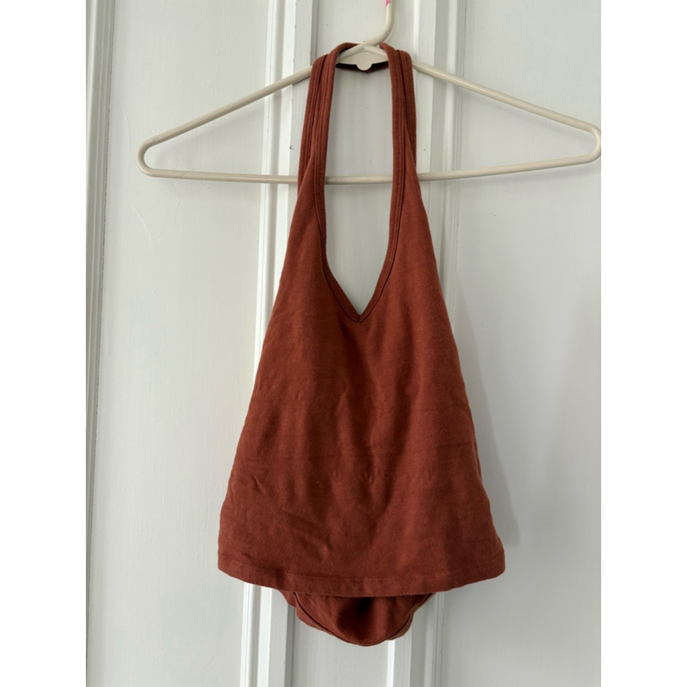Hollister women's brown/ rust Halter Top Size Small